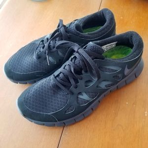Nike Free Run+2 Womens Black on Black Size 9
